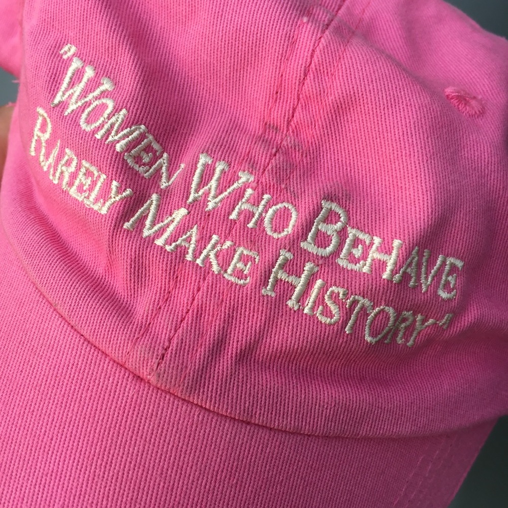 pink feminist dad hat